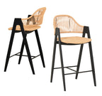Gayle - Modern Rattan Counter Stool Set of 2