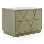 Nixa - Modern Beige Velvet + Brushed Bronze + Birch Bed + Nightstands - eastern - Modern Beige Velvet + Brushed Bronze + Birch Bed + Nightstands - eastern
