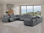 2679 12-Piece U-Shaped Power Reclining Sectional Sofa in Genuine Leather - 4 Recliners
