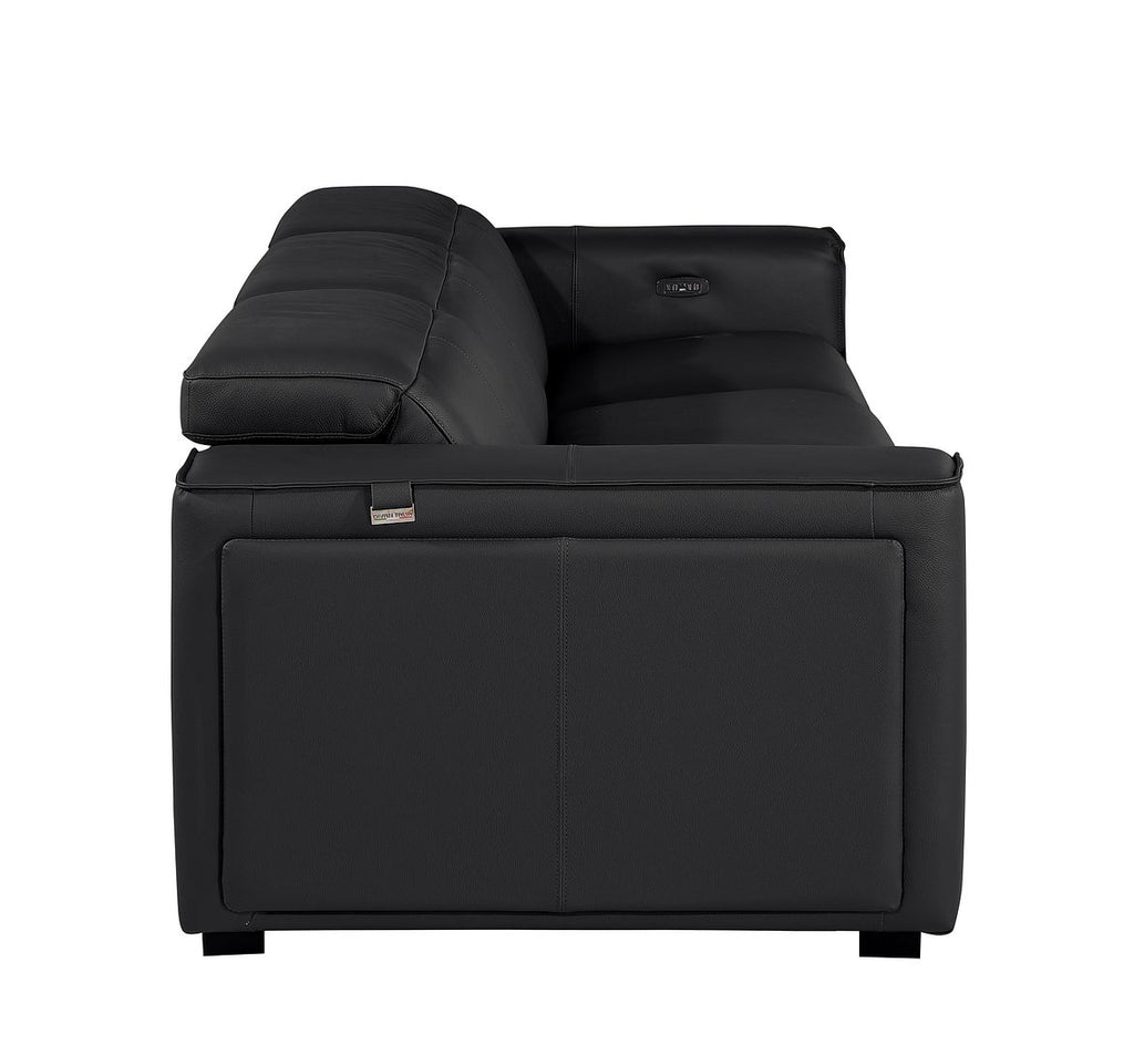 1224 Divanitalia 3-Piece Modular Power Reclining Sofa in Top Grain Italian Leather with 2 Power Recliners & Power Headrests