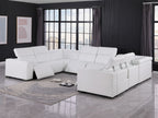 1208 8 Piece U-Shaped Leather Sectional Sofa with 4 Power Recliners & Power Headrests