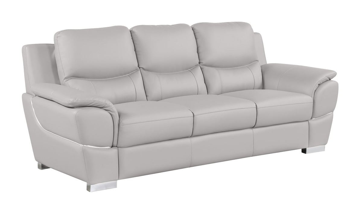 4572 Modern Genuine Leather Sofa - Light Grey - SKU 4572-S-LT-GREY - view 2