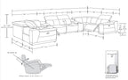 9762 Divanitalia 8-Piece U-Shaped Top Grain Italian Leather Sectional Sofa with 2 Power Recliners - Cognac - SKU 9762-COGNAC-8PC-2PWR-U-SECTIONAL-GROUP - view 17