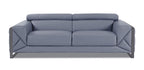 903 Divanitalia 2-Piece Sofa Set with Adjustable Headrest in Top-grain Italian Leather - Light Blue - SKU 903- LIGHT BLUE 2PC (S/L) - GROUP - view 3