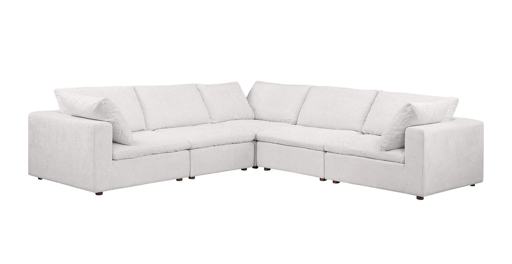 1100 Divanitalia 5-Piece L-Shaped Sectional Sofa - Top-grain Italian Leather