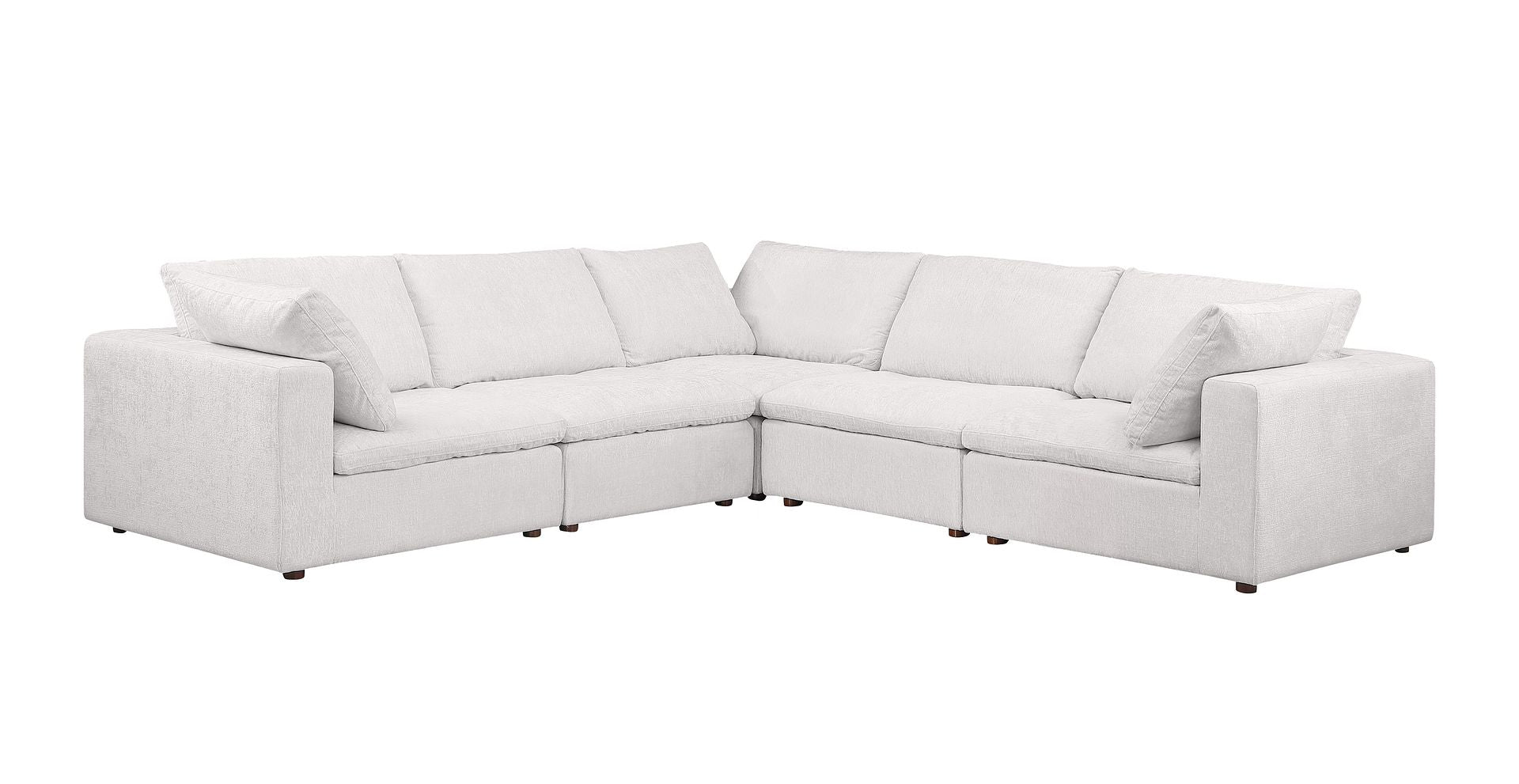 1100 Divanitalia 5-Piece L-Shaped Sectional Sofa - Top-grain Italian Leather