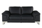 411 Divanitalia Loveseat in Top-grain Italian Leather - Black