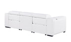 1224 Divanitalia 3-Piece Modular Power Reclining Sofa in Top Grain Italian Leather with 2 Power Recliners & Power Headrests
