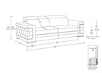 296 Modern Genuine Leather Sofa - Light Grey - SKU 296-LT-GREY-S - view 9
