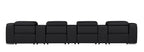 1116 Divanitalia 7-Piece Modular Power Reclining Sofa in Top Grain Italian Leather with 4 Power Recliners & Power Headrests - Black - SKU 1116-BLACK-S-7.4-HT - view 5