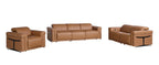 1126 Divanitalia 6-Piece Modular Power Reclining Sofa, Loveseat & Chair Set in Top Grain Italian Leather with 5 Power Recliners & Power Headrests - Cognac - SKU 1126-COGNAC-6.5-HT-3PC - view 3