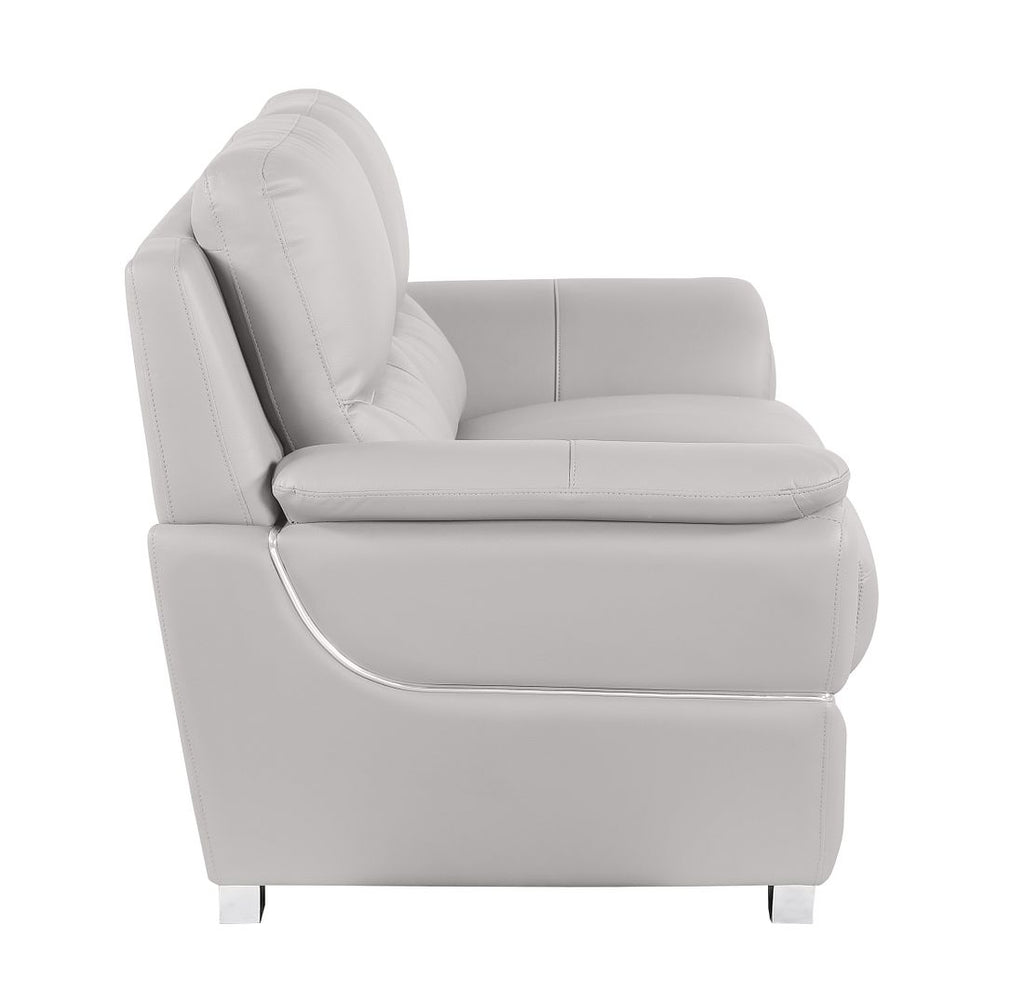 4572 Modern Genuine Leather Loveseat - Light Grey - SKU 4572-L-LT-GREY - view 4