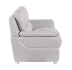 4572 Modern Genuine Leather Loveseat - Light Grey - SKU 4572-L-LT-GREY - view 4