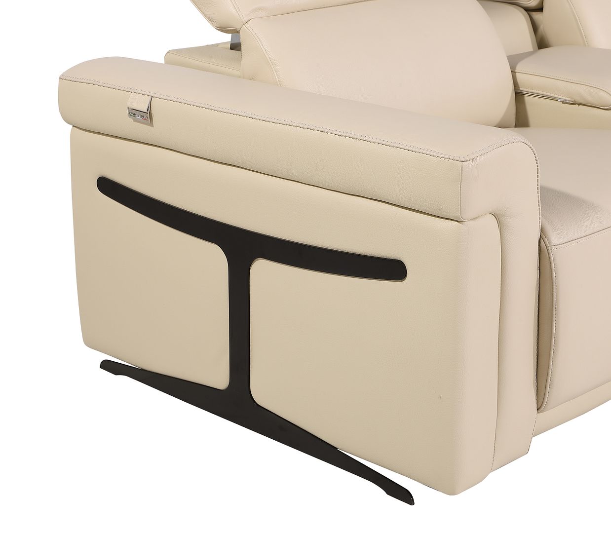 1126 Divanitalia 5-Piece Modular Power Reclining Sofa in Top Grain Italian Leather with 3 Power Recliners & Power Headrests