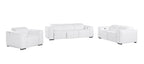 1224 Divanitalia 6-Piece Modular Power Reclining Sofa, Loveseat & Chair Set in Top Grain Italian Leather with 6 Power Recliners & Power Headrests - White - SKU 1224-WHITE-6.6-HT-3PC - view 3