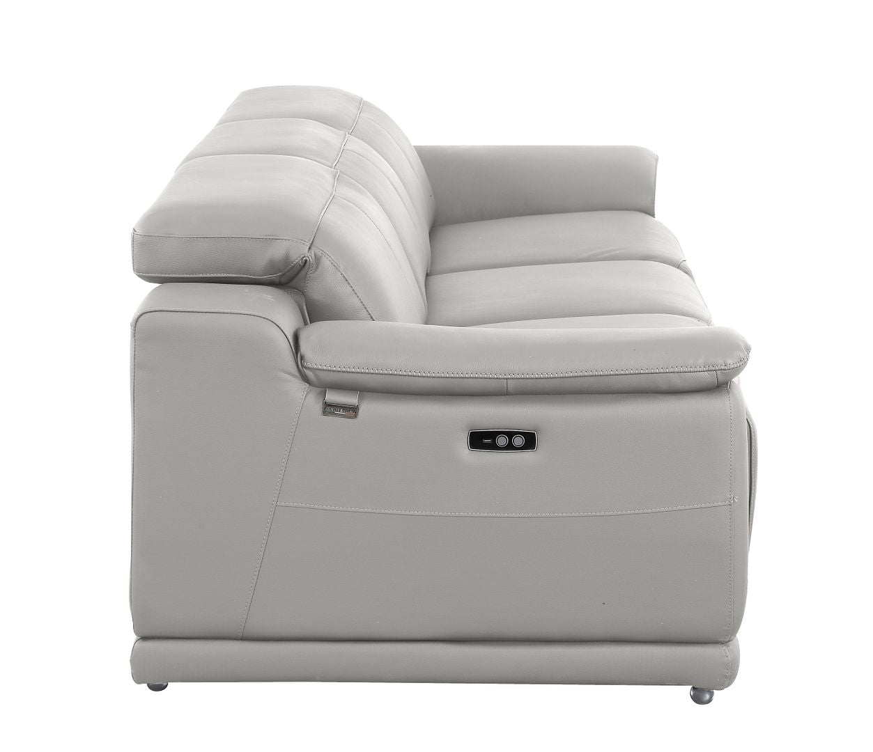 9762 Divanitalia 3-Piece Modular Power Reclining Sofa with 3 Power Recliners in Top Grain Italian Leather