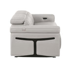 1126 Divanitalia 2-Piece Modular Power Reclining Loveseat in Top Grain Italian Leather with 2 Power Recliners & Power Headrests - Light Grey - SKU 1126-LT_GREY-2.2-HT - view 8