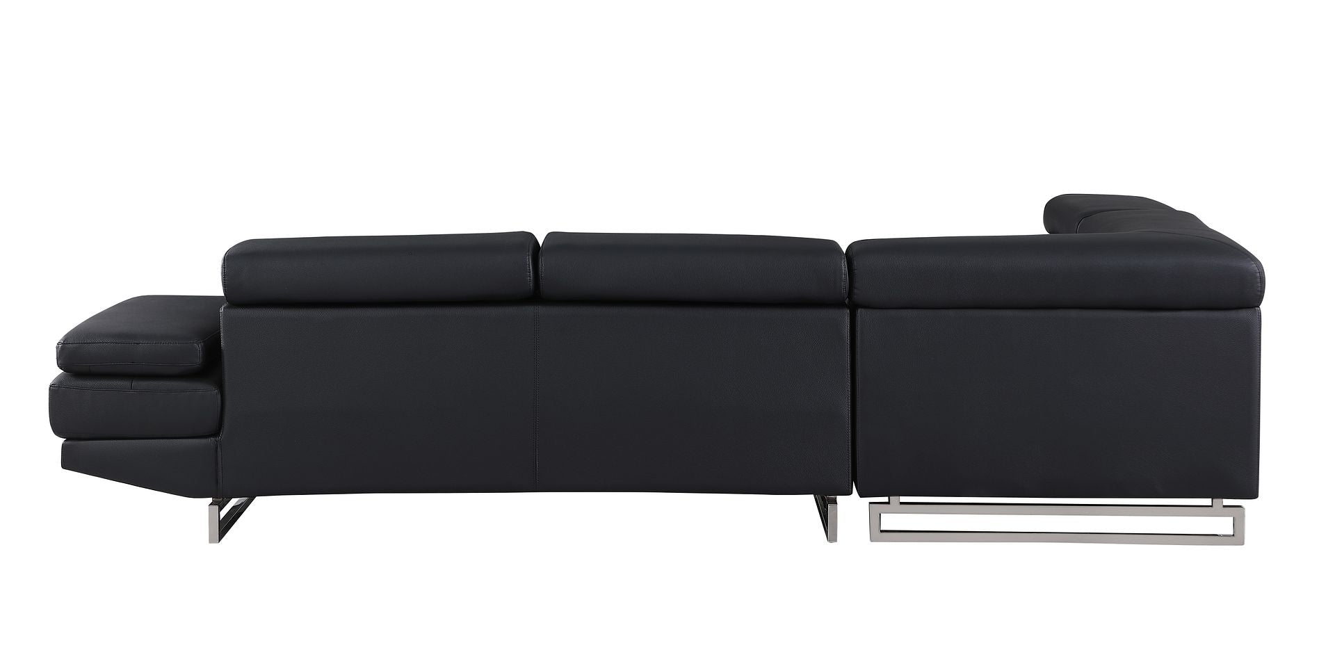 8136 Left Arm Facing Chaise with Adjustable Headrest in Genuine Leather