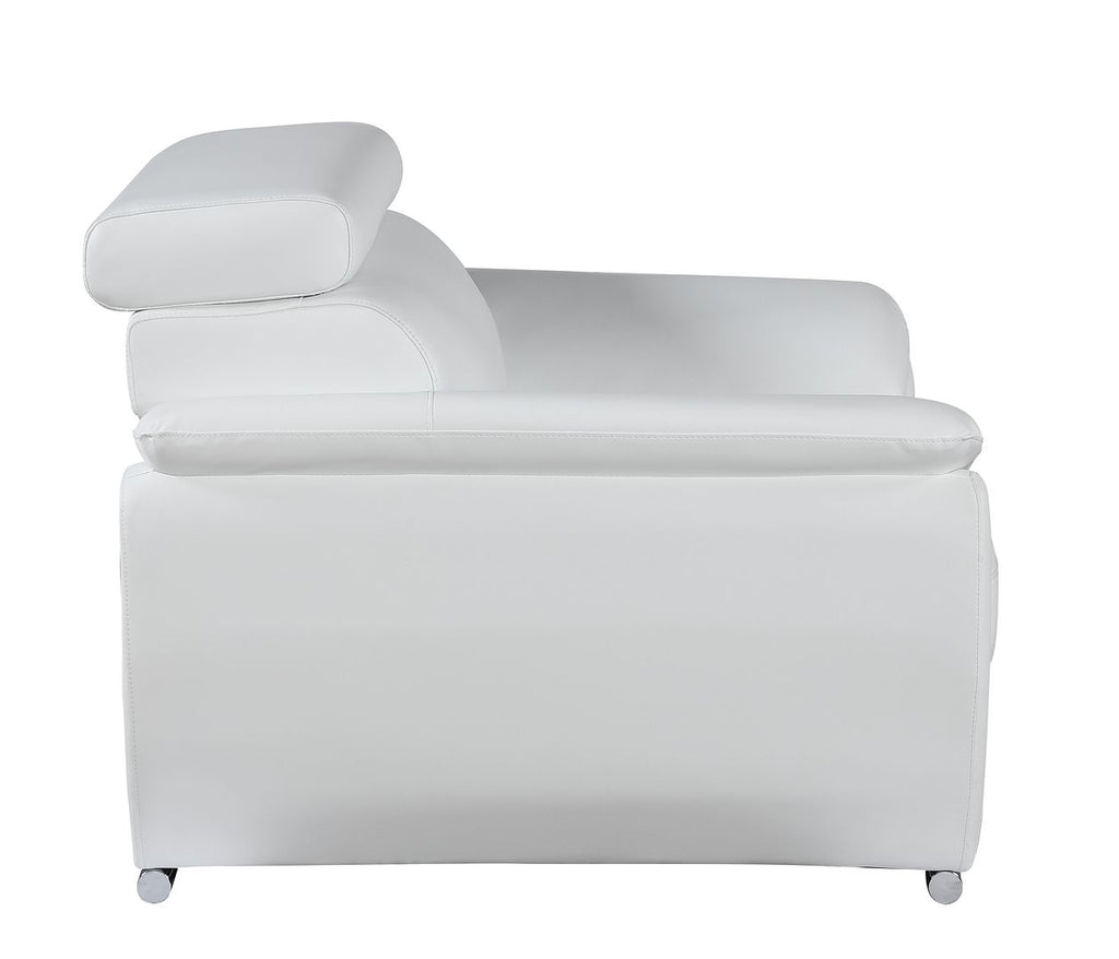 4571 Modern Genuine Leather Chair - White - SKU 4571-CH-WHITE - view 4