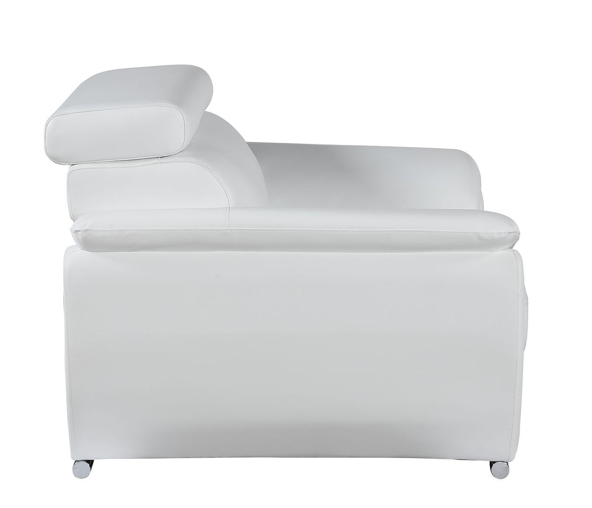 4571 Modern Genuine Leather Chair - White - SKU 4571-CH-WHITE - view 4