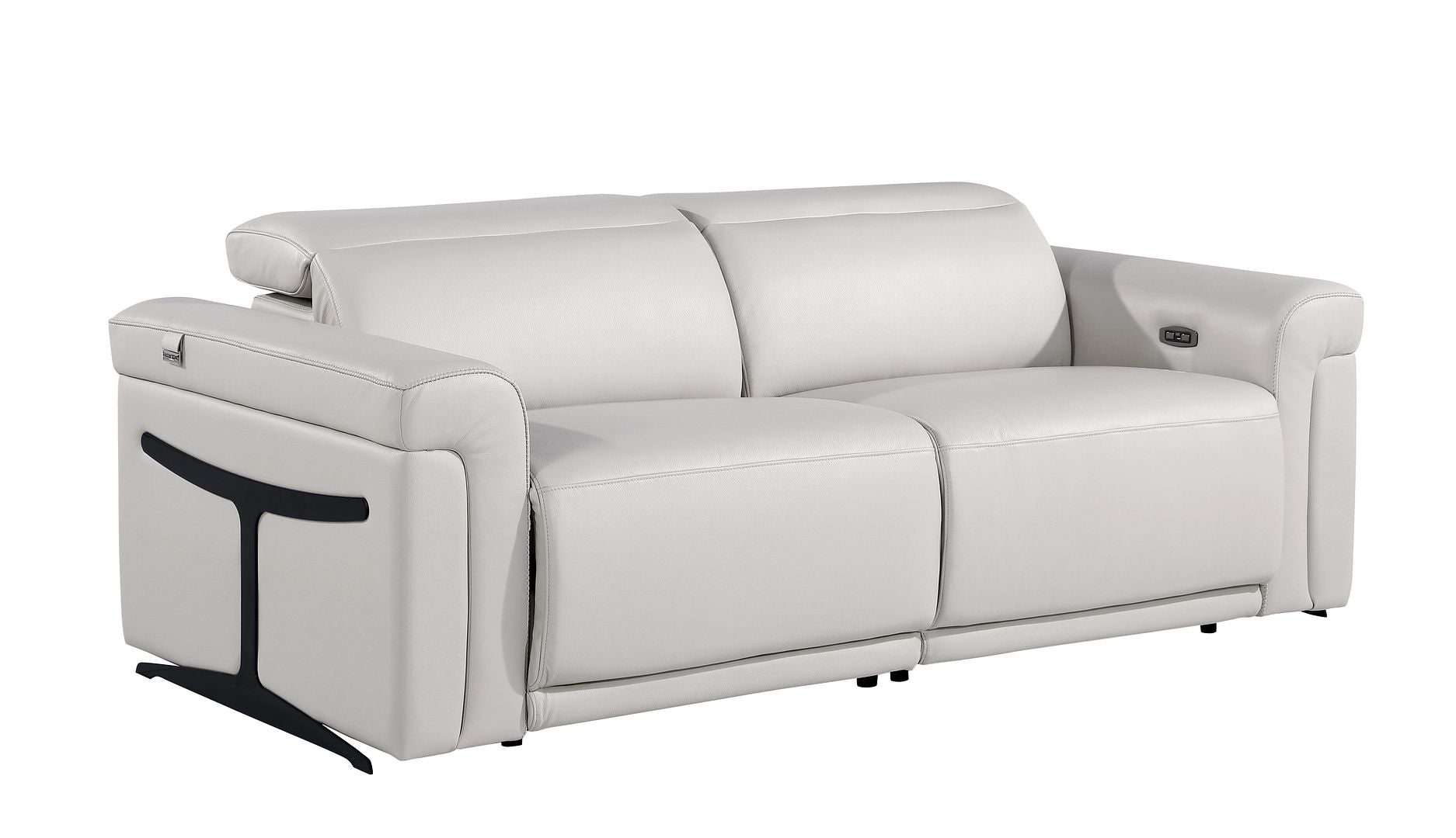1126 Divanitalia Power Reclining Sofa in Top Grain Italian Leather with 2 Power Recliners & Power Headrests