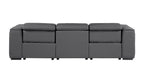 1224 Divanitalia 3-Piece Modular Power Reclining Sofa in Top Grain Italian Leather with 2 Power Recliners & Power Headrests