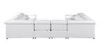 9762 Divanitalia 8-Piece U-Shaped Top Grain Italian Leather Sectional Sofa with 4 Power Recliners
