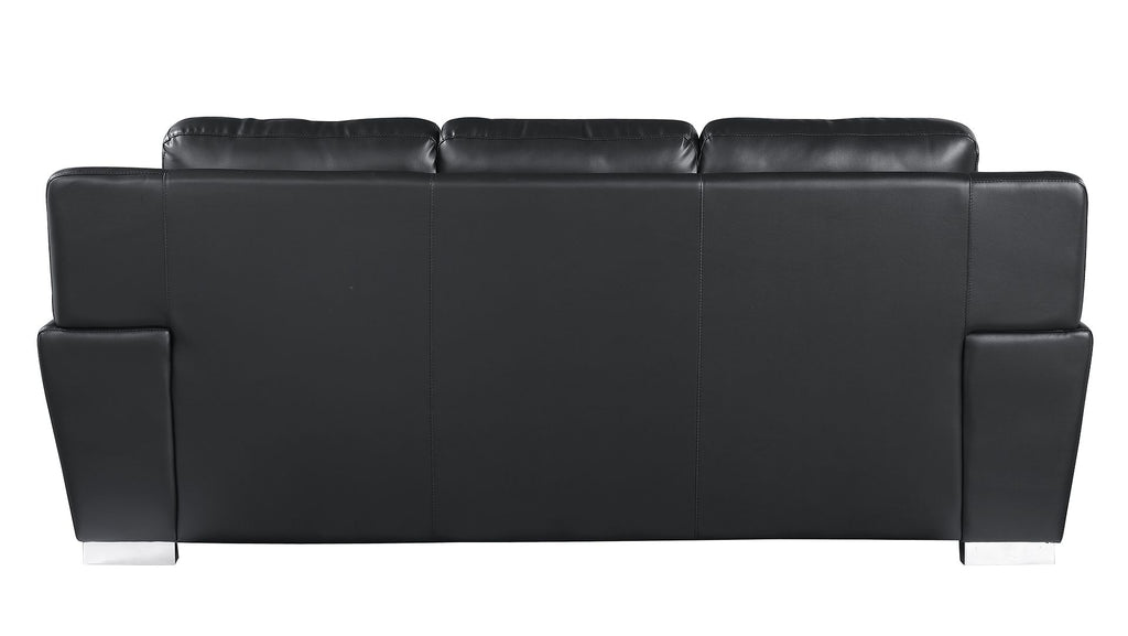 4572 Modern Genuine Leather Sofa - Black - SKU 4572-S-BLACK - view 3
