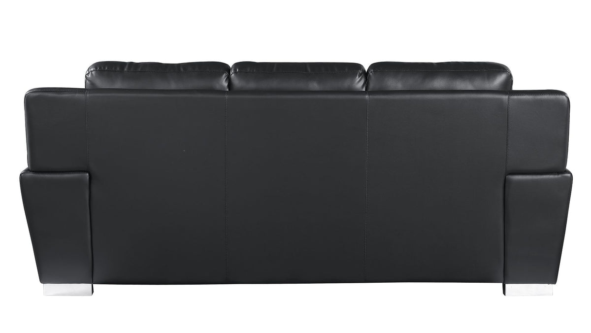 4572 Modern Genuine Leather Sofa - Black - SKU 4572-S-BLACK - view 3