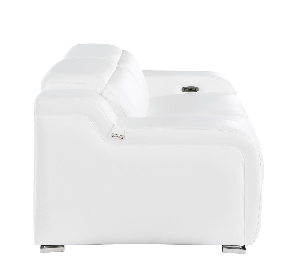 1116 Divanitalia 2-Piece Modular Power Reclining Loveseat in Top Grain Italian Leather with 2 Power Recliners & Power Headrests