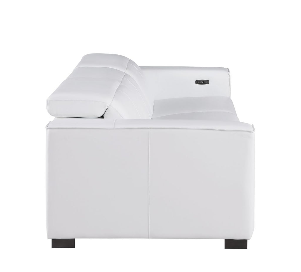 1208 Genuine Leather Triple Power Reclining Sofa - White - SKU 1208-WHITE-3.3-HT - view 8