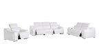 1116 Divanitalia 6-Piece Modular Power Reclining Sofa, Loveseat & Chair Set in Top Grain Italian Leather with 5 Power Recliners & Power Headrests - White - SKU 1116-WHITE-6.5-HT-3PC - view 4