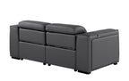 1224 Divanitalia 2-Piece Modular Power Reclining Loveseat in Top Grain Italian Leather with 2 Power Recliners & Power Headrests