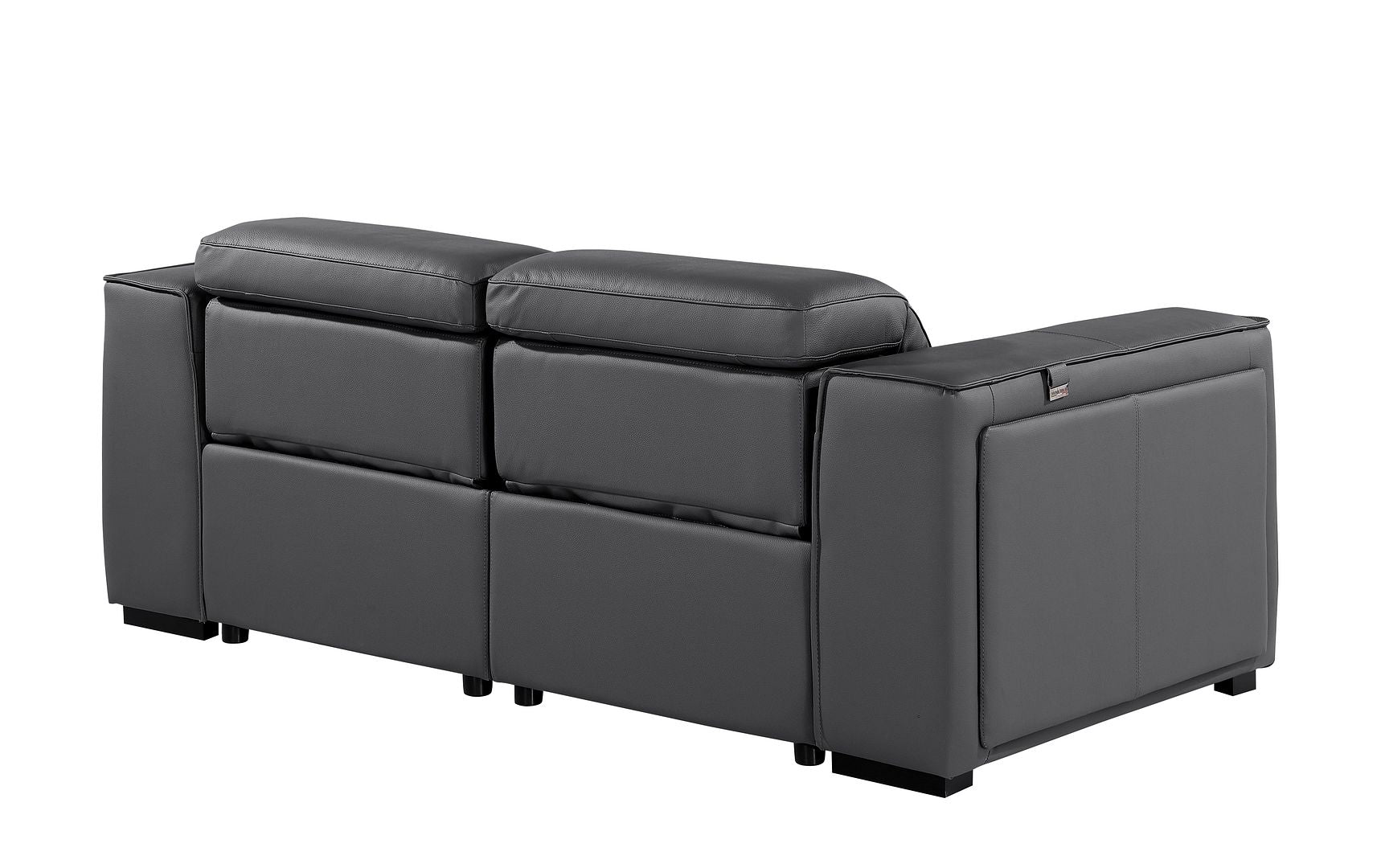 1224 Divanitalia 2-Piece Modular Power Reclining Loveseat in Top Grain Italian Leather with 2 Power Recliners & Power Headrests