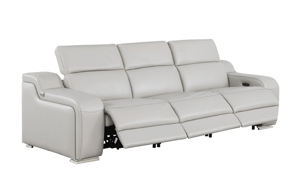 1116 Divanitalia 3-Piece Modular Power Reclining Sofa in Top Grain Italian Leather with 3 Power Recliners & Power Headrests