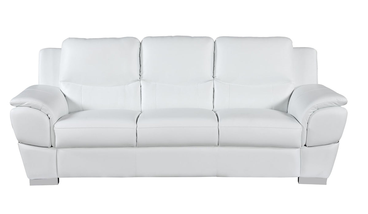 4572 Modern Genuine Leather Sofa - White - SKU 4572-S-WHITE