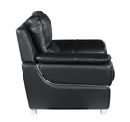 4572 Modern Genuine Leather Chair - Black - SKU 4572-CH-BLACK - view 5