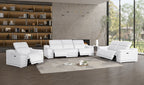 2679 Power Reclining Sofa, Loveseat & Chair Set in Genuine Leather - 5 Recliners - White - SKU 2679-WHITE-6.5-HT-3PC - view 2