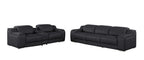 1116 DivanItalia 6-Piece Modular Power Reclining Sofa and Console Loveseat Set in Top Grain Italian Leather with 5 Power Recliners & Power Headrests - Black - SKU 1116-BLACK-6.5-HT - view 3