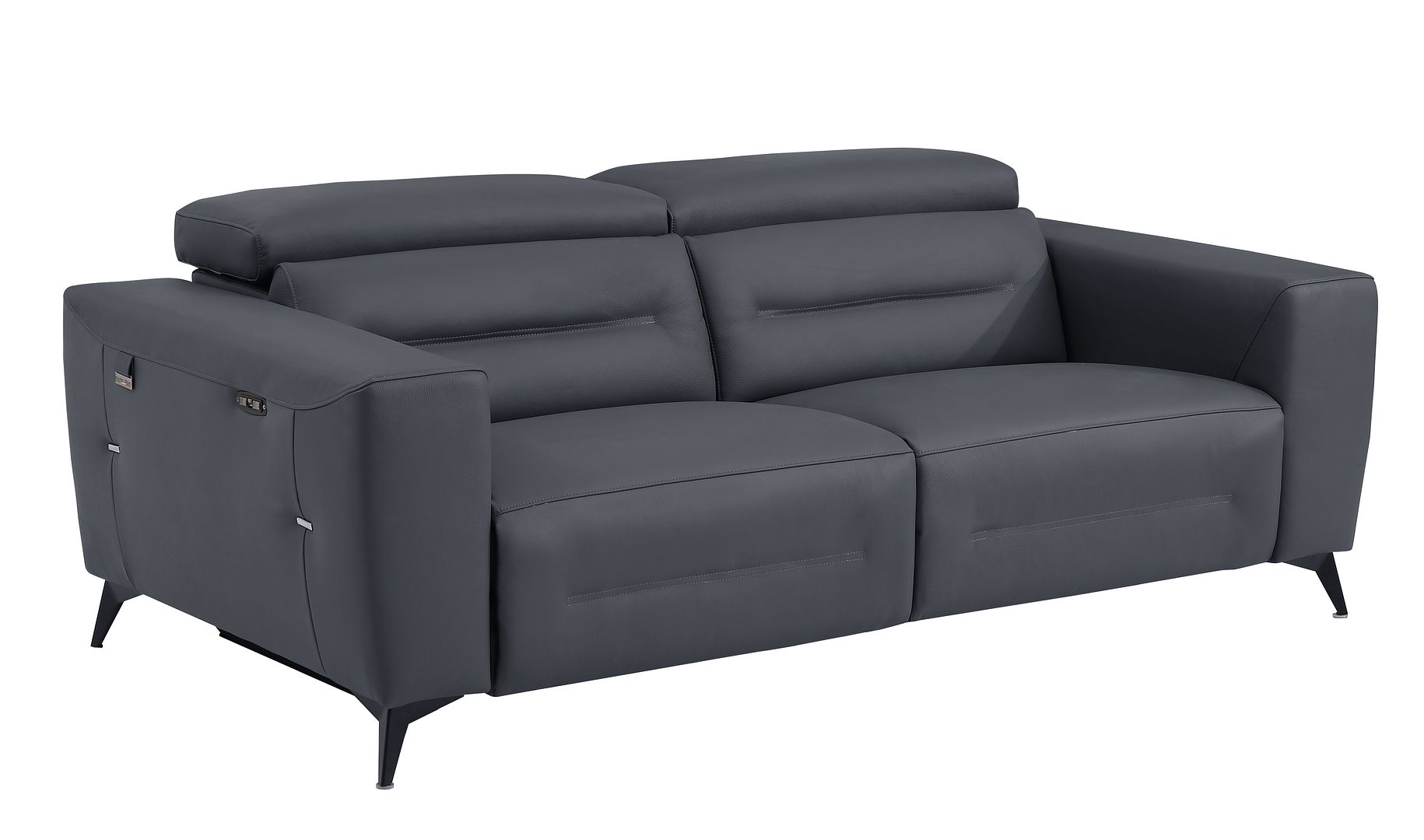 989 Divanitalia Power Reclining Sofa with Power Headrest in Top-grain Italian Leather