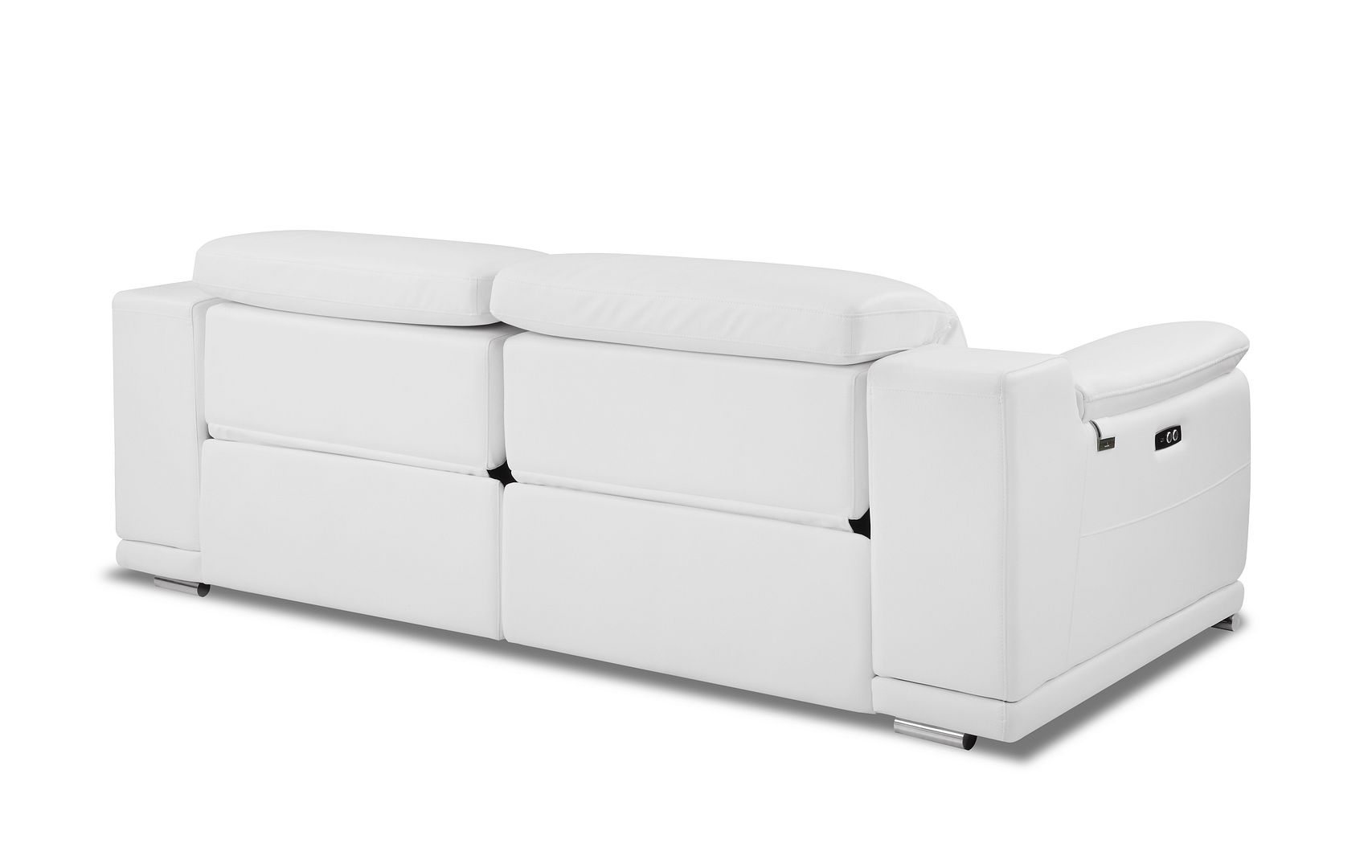 9762 Divanitalia Top Grain Italian Leather Power Reclining Loveseat with Adjustable Headrests