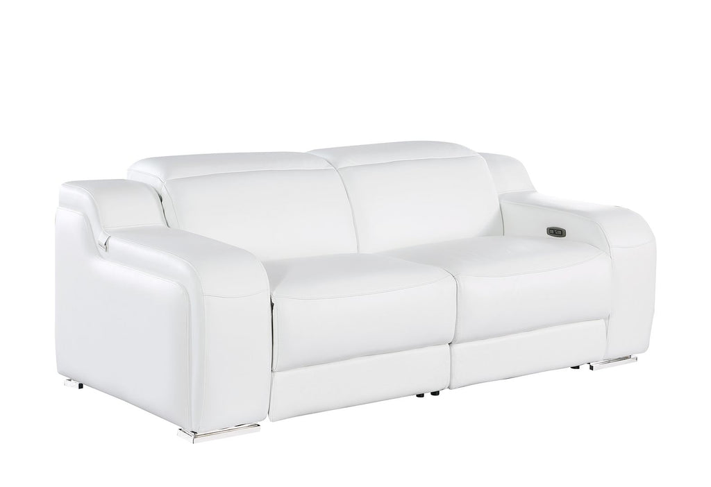 1116 Divanitalia 2-Piece Modular Power Reclining Loveseat in Top Grain Italian Leather with 2 Power Recliners & Power Headrests