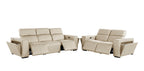 1224 Divanitalia 5-Piece Modular Power Reclining Sofa and Loveseat Set in Top Grain Italian Leather with 4 Power Recliners & Power Headrests - Beige - SKU 1224-BEIGE-5.4-HT-2PC - view 4