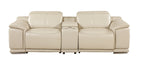 9762 Divanitalia 3-Piece Modular Power Reclining Console Loveseat with 2 Power Recliners in Top Grain Italian Leather