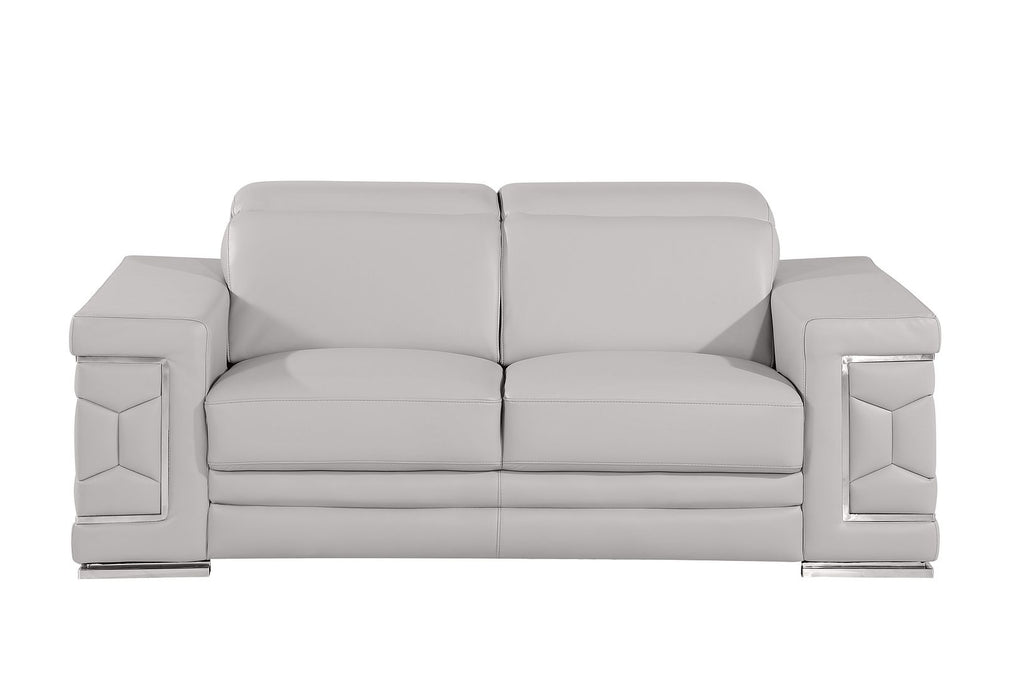 296 Modern Genuine Leather 3-Piece Sofa Set - Light Grey - SKU 296-LT-GREY-3PC - view 5