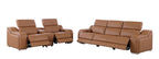 1116 DivanItalia 6-Piece Modular Power Reclining Sofa and Console Loveseat Set in Top Grain Italian Leather with 5 Power Recliners & Power Headrests - Cognac - SKU 1116-COGNAC-6.5-HT - view 4