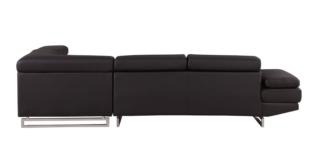 8136 Right Arm Facing Chaise with Adjustable Headrest in Genuine Leather