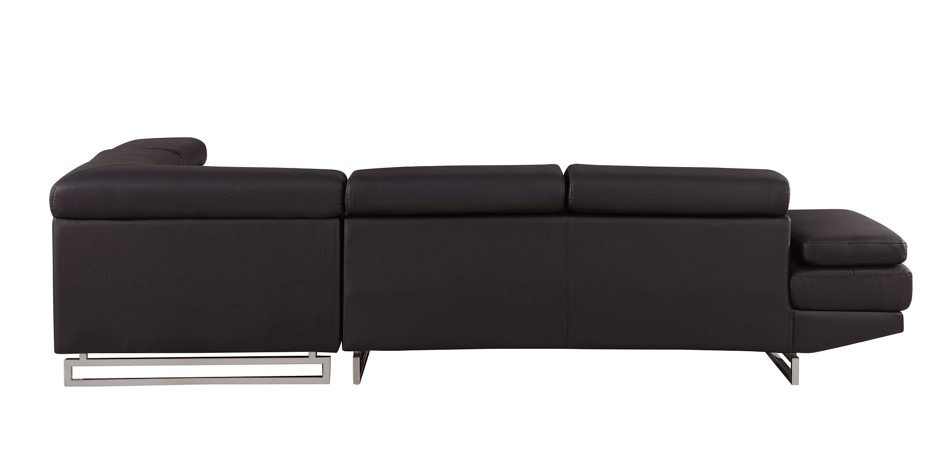 8136 Right Arm Facing Chaise with Adjustable Headrest in Genuine Leather