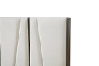 Nixa - Modern Beige Velvet + Brushed Bronze Bed - Modern Beige Velvet + Brushed Bronze Bed