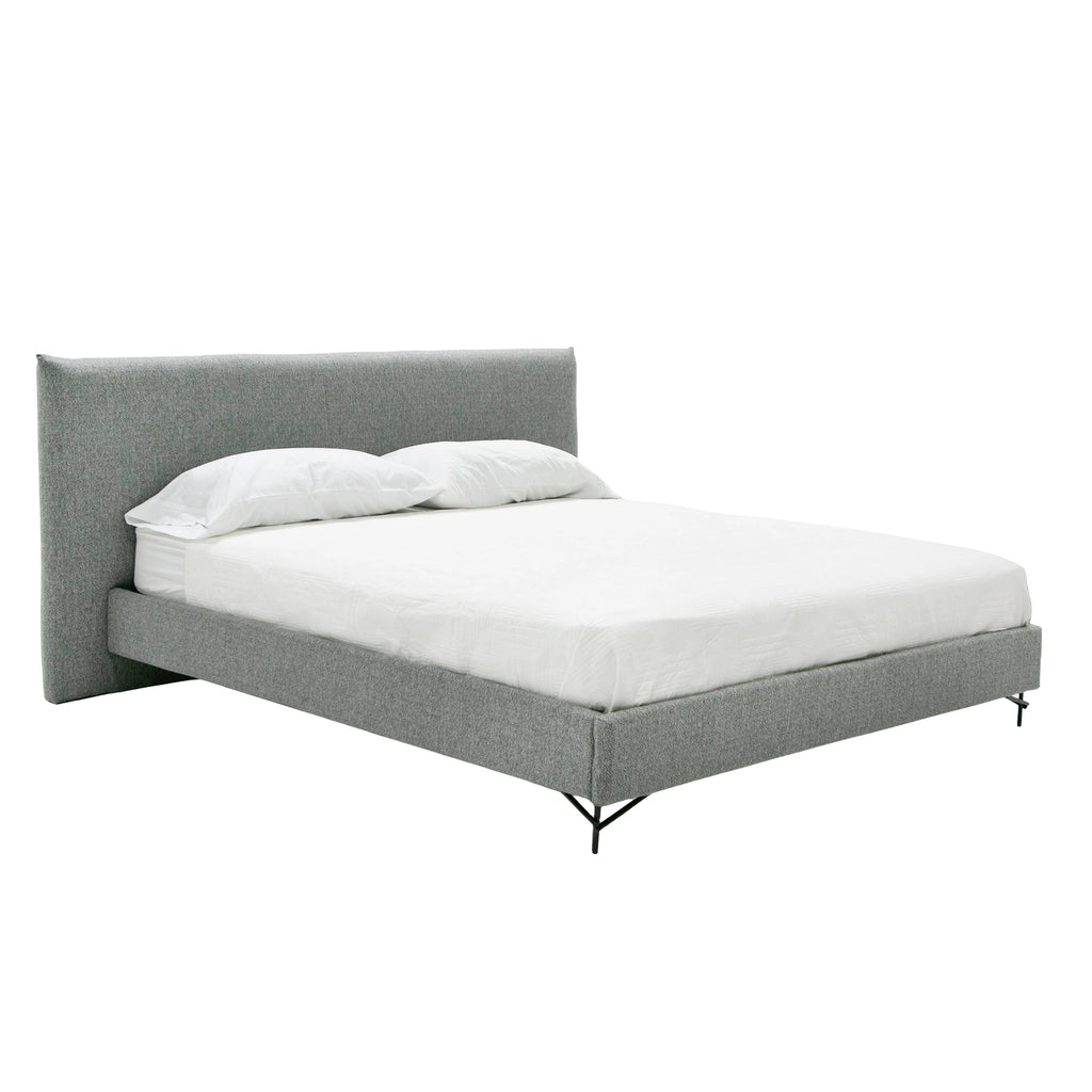 Aria - Italian Modern Grey Fabric Bed - Italian Modern Grey Fabric Bed